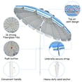 thumbnail image 3 of Costway Parasol de Plage 8 Pi Extérieur Inclinable Pare-Soleil Ancre de Sable avec Sac de Transport, 3 of 10