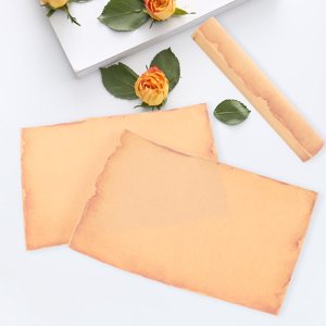 BESTYASH Papier-lettre rétro-officiel orange décoratif pour usage personnel et d'impression