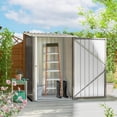 thumbnail image 2 of Outsunny Remise de Jardin Adossée 3,3 Pi x 3,4 Pi avec Porte Verrouillable, Brun, 2 of 10
