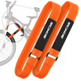 thumbnail image 2 of Boncas Sangle de Porte-Vélo Réglable 24 Pouces" Stabilisateur de Roue de Vélo avec Prise en Gel Innovante Empêche la Roue de Tourner - Orange 2 Pack, 2 of 4