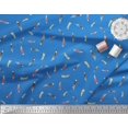 thumbnail image 3 of Soimoi Silk Fabric Colorful Feather Print Fabric by The Yard 42 Inch Wide, 3 of 5