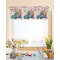 thumbnail image 2 of Easter Valances for Windows Truck Easter Eggs Kitchen Curtain Valances Butterfly Flower Pink Cherry Blossom Window Treatment Short Topper Curtains for Easter Day and Spring, 54x18 Inch, 2 of 5