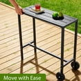 thumbnail image 2 of AKDSteel Table de Bar d'Extérieur de 39 Pouces, avec Roues, Table de Salle à Manger Étroite Hauteur Comptoir avec Dessus Imperméable, Table Roulante Robuste pour Pub et Patio pour Balcon, Jardin, Cour Arrière Ou Réception au Bord de la Piscine, 2 of 9