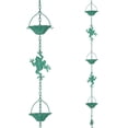 thumbnail image 1 of Garden Decor for Outside,Galvanized Rain Chain with Dragonfly Frog Decor - Gutter Downspout Diverter and Garden Chime, 1 of 8