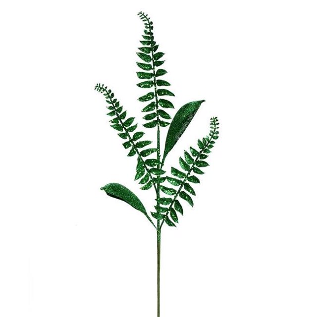 Vickerman QG192204 33 in. Green Fern Leaf Spray - 6 per Bag