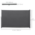 thumbnail image 3 of Outsunny 118" x 71" Retractable Side Awning Folding Privacy Screen Grey, 3 of 10