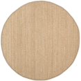 thumbnail image 1 of Safavieh Natural Fiber Collection NF115P Herringbone Natural and Grey Seagrass Round Area Rug (8' Diameter), 1 of 10