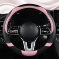 thumbnail image 2 of Steering Wheel Coversleather Car Steering Wheel Cover, Non-Slip Car Wheel Cover Protector Breathable Microfiber Leather Universal Fit for Most Cars Universal Fit 14-15 Inches(Pink), 2 of 9