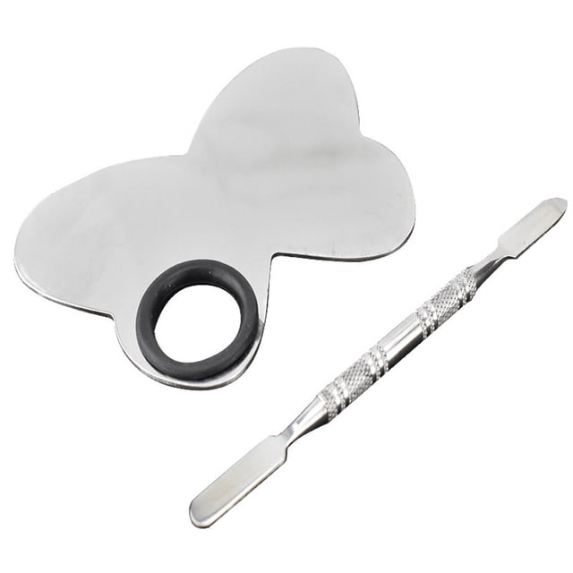 Makeup Mixing Palette Stainless Steel Fine Workmanship Reusable Solid Convenient Cosmetic Palettes for Beauty Salon Daily Life Type 8