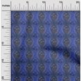 thumbnail image 2 of oneOone Velvet Blue Fabric Leaves Craft Projects Decor Fabric Printed By The Yard 58 Inch Wide, 2 of 5