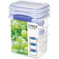 thumbnail image 1 of Sistema KLIP IT Rectangular Collection Food Storage Container, 13 oz./0.4 L, Clear/Blue, 3 Count, 1 of 8