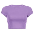 thumbnail image 3 of Chemises Décontractées pour Femmes Col Rond Manches Courtes Polyester pour Sorties d'Été, 3 of 3