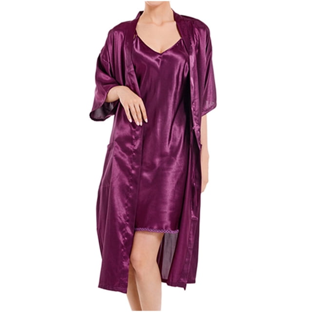LSLJS Women's Solid V-Neck Pajama Suspender Two-piece Pajama Home Suit Pajama Set, Lounge Set