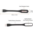 thumbnail image 3 of CinHao Lot de 3 Mini Lampes LED USB Portables Flexibles Noires pour Ordinateur Portable Clavier, 3 of 7