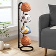 thumbnail image 4 of Basketball Stand Storage Rack | 4-Tier Heavy-Duty Ball Organizer | Multi-Purpose Ball Frame for Basketballs, Soccer Balls, Sports Equipment | Portable, Sturdy, Enhanced Weight Capacity, 4 of 9