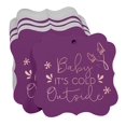 thumbnail image 3 of Inkdotpot Real Rose Gold Foil Baby It's Cold Outside Baby Shower Tags Favor Bracket Shape Hang Pack Of 50 Paper Tags, 3 of 6