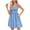 Blue, variant on Pisexur Womens Summer Dresses Floral Print Boho Dress Sleeveless Square Neck Wide Straps Midi Dress High Waist Tunic A-Line Mini Dress Casual Stylish Flowy Hawaiian Beach Dresses with Pocket