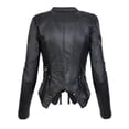 thumbnail image 4 of LOVZFMLL Jackets for Women's Leather Jacket With Zipper Stitching Jacket Jacket Short Leather Jacket, 4 of 7
