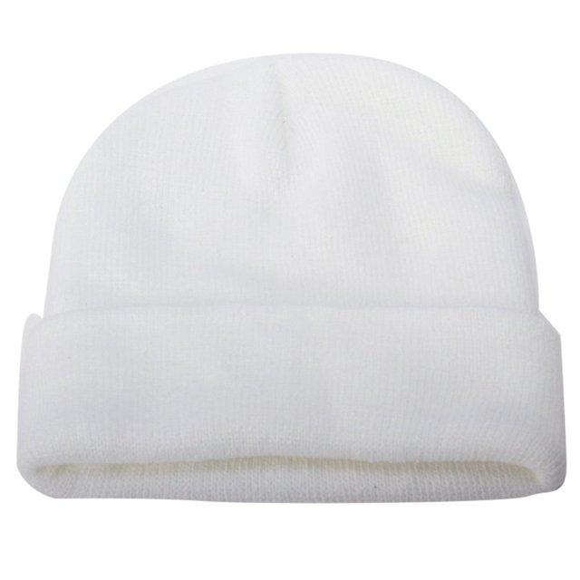 Chic Girl Winter Fall Solid Color Cuffed Woolen Yarn Knitted Warm Hat Cap Beanie
