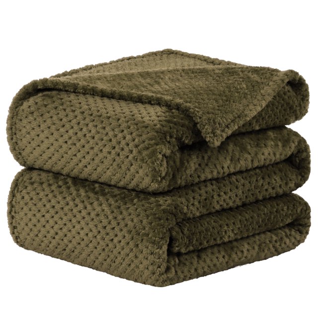 Unique Bargains Luxury Fleece Bed Blanket Woven Mesh