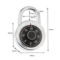 thumbnail image 3 of Combination Padlock, Fixed Dial Combination Padlock, Master Coded Lock With Round, Set Your Own Combination Locker Lock, 3 of 5