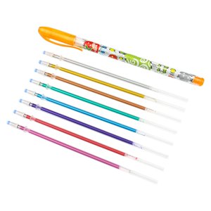 2025 Nouveau ensemble de stylos Gel Glitter 8 Recharges +1 Stylo Barrique, Stylos colorés, Artist Colored Gel Markers, Stys lisses pour l'écriture, Esthétique Preppy Stuff fournitures scolaires pour cartes de livre Dessin Craft Kit