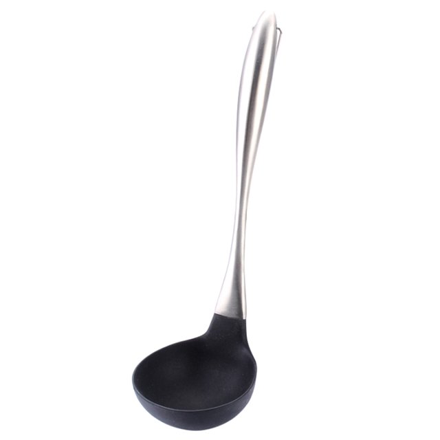 Oleegame 1PC Stainless Steel Handle Silicone Kitchenware Set Kitchen Supplies Black