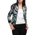 thumbnail image 1 of INSPIRE CHIC Women's Bomber Jacket Slim Fit Lightweight Zip Up Jacket Gray XS, 1 of 7