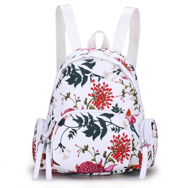 Ladies Backpack Creative Flower All-match Nylon Travel Backpack Student Daypack