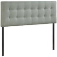 thumbnail image 3 of Emily Queen Upholstered Fabric Headboard - Gray, 3 of 4