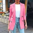 thumbnail image 2 of Sentmoon Blazer pour Hommes Col Rabattu Manches Longues Veste Blazer pour Femmes Surdimensionnée Couleur Unie Ajustée Extensible Bureau Vêtements d'Automne pour Femmes Ravissant pour Réunions d'Affaires m, 2 of 7