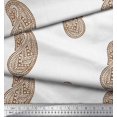 thumbnail image 2 of Soimoi Rayon Crepe Fabric Paisley Block Printed Craft Fabric by The Yard 46 Inch Wide, 2 of 3