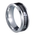 thumbnail image 1 of mtvxesu Rings Men's New Stainless Steel Trend Jewelry 8MM Fishbone Patch Ring6-13 Sale, 1 of 6