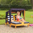 thumbnail image 3 of Double Chaise Lounge with Cupholder - Honey/Navy/White, 3 of 5