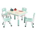 thumbnail image 1 of Kids Table and Chairs Set, Height Adjustable Desk With 4 Seats for Ages 2-10,Arts & Crafts Table,Graffiti Desktop, Non-Slip Legs, Max 300lbs, Children Multi-Activity Table for Classrooms,Daycares,Home, 1 of 9