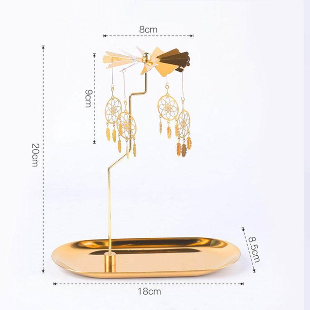 fastboy Gold Candle Holder Rotating Tea Light Holder Candleholder Decor G