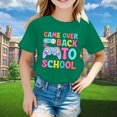 thumbnail image 2 of PMVFHDE T-Shirts Fille Hauts Graphiques T-Shirt Fille Hauts Manches Courtes Hauts Fille T-Shirt Enfants Rentrée des Classes Graphique Manches Courtes Col Rond T-Shirt Lumineux et Confortable pour Vert,10-11 Ans, 2 of 4