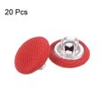 thumbnail image 3 of Unique Bargains 20pcs 18L Fabric Cloth Covered Button 11.5mm Round Metal Shank Sewing Buttons for Suits Dress Blouses, Red, 3 of 5
