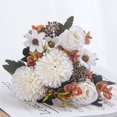 thumbnail image 1 of Artificial Roses Flower Bouquet With Hydrangea Roses Flowers Small Faux Arrangements For Wedding Table Centerpieces Kitchen Home Decorations Photography Props, 1 of 9
