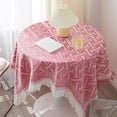 thumbnail image 1 of MTBLYS Nappe en Fil de Coton à Franges Rectangulaire Housse Décorative Housse de Table Basse 90X90 Pouces Polyester Usage Maison Salle à Manger, 1 of 6