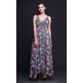thumbnail image 2 of Bimba Floral Women Summer Printed V Neck Long MaxiDressHoliday Resort Wear-Medium, 2 of 4