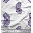 thumbnail image 1 of Soimoi Polyester Crepe Fabric Paisley Block Print Fabric by The Yard 42 Inch Wide, 1 of 3
