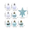 thumbnail image 3 of Light Blue 36Pcs Christmas Ornament Set Colorful Painted Christmas Balls For Tree Decoration Party Gift Box Home Holiday Decor Shatterproof Plastic Hanging Balls 104G, 3 of 7