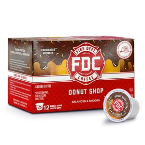 Fire Department Coffee Donut Magasiner du café, du four à café moyen, des cafetières K-Cup Premium, du café moyen paquet de 12