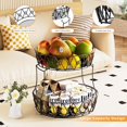thumbnail image 2 of Wire Fruit Basket for Kitchen Counter Corner Fruit Stand Stackable Two Vegetable Holder for Kitchen Countertop Metal Fruit Rack Storage For Fruits Veggies Snacks Onions Round, 2 of 9
