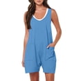 thumbnail image 1 of Timegard Combinaison Sans Manches Rompers pour Femme avec Poches et Col Rond pour des Vacances à la Plage, 1 of 7