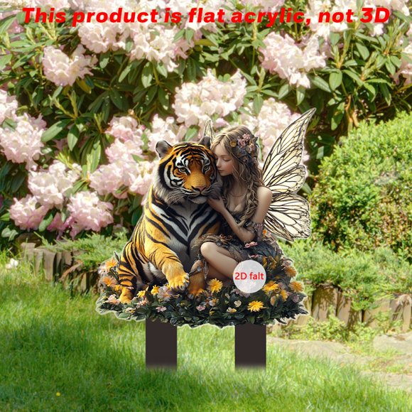 Female Celestial and Animals Garden Grounding Stakes Outdoor Courtyard Decoration Prop Yard Art