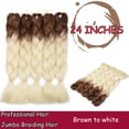 thumbnail image 2 of Ombre Jumbo Braiding Hair Extensions High Temperature Synthetic Twist Hair Multiple Colored Hair, 2 of 5