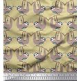 thumbnail image 1 of Soimoi Rayon Fabric Feather,Branch & Sloth Cartoon Print Fabric by The Yard 42 Inch Wide, 1 of 3