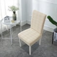 thumbnail image 4 of EGNMCR Home Decor, Room Decor, Wall Decor Elastic Dining Table Chair Cover Half Round Household Chair Cover Cushion Backrest One Universals Chair Flock Stools Cover Cover, 4 of 6